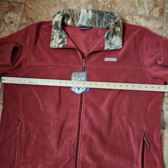 Columbia PHG Men’s 1X Fleece Jacket – Red Jasper Full Zip, NWT - Picture 7 of 11